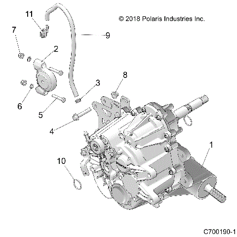DRIVE TRAIN, MAIN GEARCASE MOUNTING - G21GXD99AJ/AZ/BJ/BZ (C700190-1)