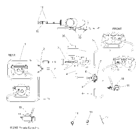 BRAKES, LINES and MASTER CYLINDER - R08RH68 ALL OPTIONS (49RGRBRAKELINES08500EFI)