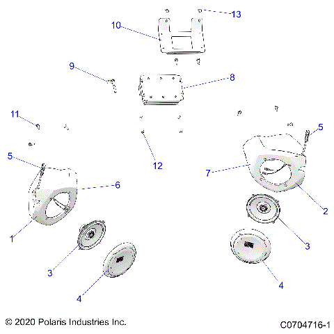 ELECTRICAL, AUDIO, SPEAKERS, RIDE COMMAND - Z23ASK99A4 (C0704716-1)