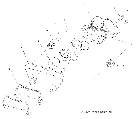 BRAKES, FRONT CALIPER - A09GJ45AA (49ATVCALIPER08OUT525S)