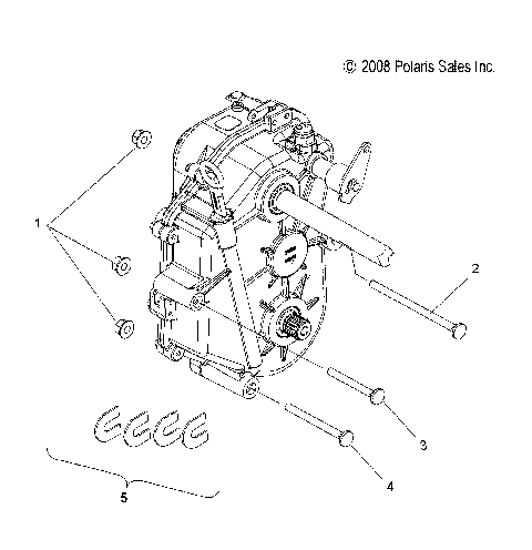 DRIVE TRAIN, GEARCASE MOUNTING - S12PU7ESL/EEL (49SNOWGEARCASEMTG09WIDE)
