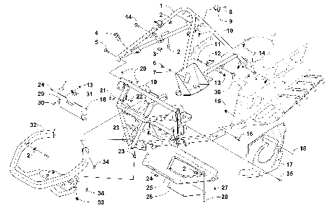 FRONT BUMPER, FRAME, AND STEERING SUPPORT ASSEMBLY [102918]