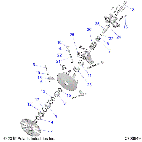 DRIVE TRAIN, PRIMARY CLUTCH - R23RRED4FA/DA/SD4CA/CK (C700949)