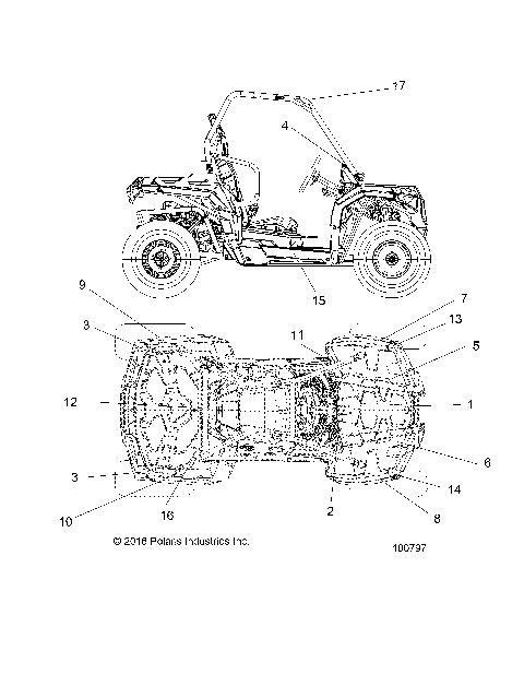 BODY, DECALS - A17HAA15N7 (100797)