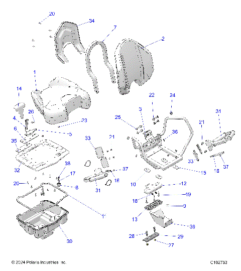 BODY, SEAT, PASSENGER - A26SYE85AL (C102733)