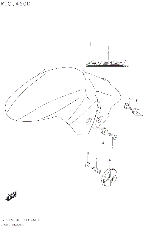 FRONT FENDER (SV650AM4 E33)
