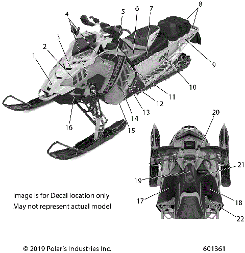 BODY, DECAL, BLACK SIDE PANEL W/BLUE ACCENT - S20EDE8PS (601361)