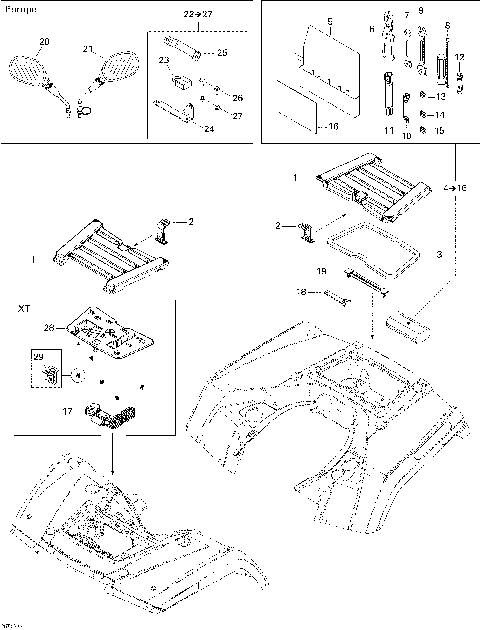09- Front and Rear Trays XT