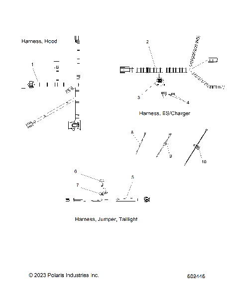 ELECTRICAL, HARNESS, HOOD, E.S. START, TAILLIGHT - S24CEA5TSL (602446)