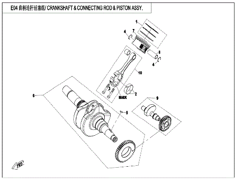 CRANKSHAFT & CONNECTING ROD & PISTON ASSY