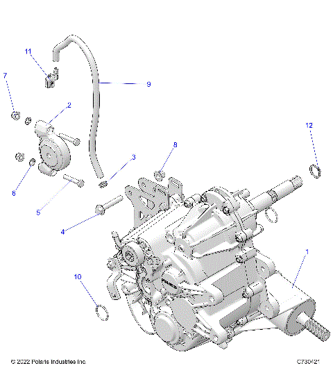 DRIVE TRAIN, MAIN GEARCASE MOUNTING - R25MAE57F1/C1/E1/G1/G9/C9/E9 (C730421)