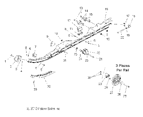 SUSPENSION, RAIL MOUNTING - S11PT7FSL (49SNOWSUSPRAIL11FSTTRG)
