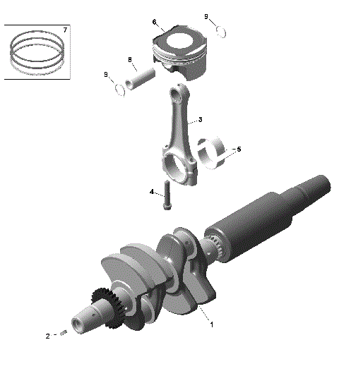 01- ROTAX - Crankshaft and Pistons
