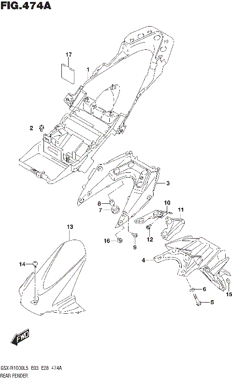 REAR FENDER (GSX-R1000L5 E03)