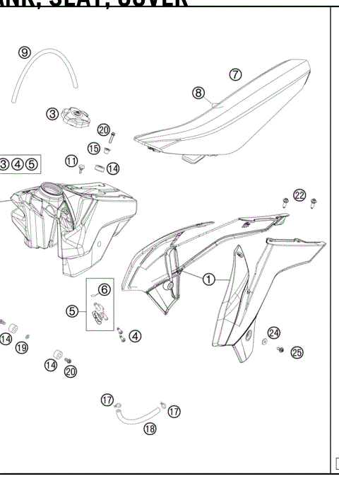 TANK, SEAT,COVER 