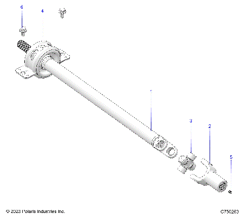 DRIVE TRAIN, PROP SHAFT, MID - Z25S4D92AA/AL/BA/BF/AF/BL (C750263)