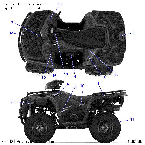 BODY, DECALS - A21SEG50A1/A5/CA1/CA5 (900286)