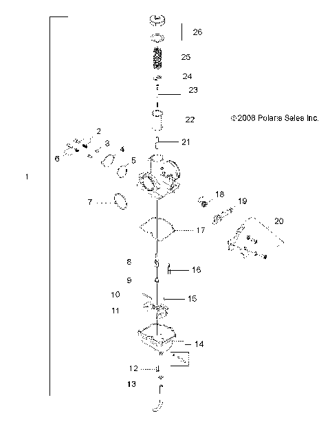 ENGINE, CARBURETOR - R14VA17AA/AF (49ATVCARB09RZR170)