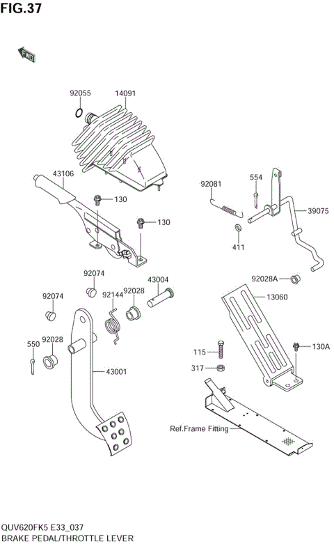 BRAKE PEDAL/THROTTLE LEVER