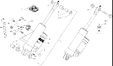 REAR SUSPENSION REAR ARM SHOCK ABSORBER [107093]