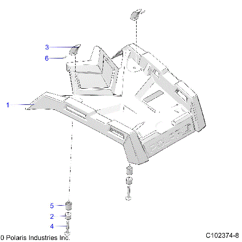 BODY, FRONT RACK - A20SVA85A3 (C102374-8)