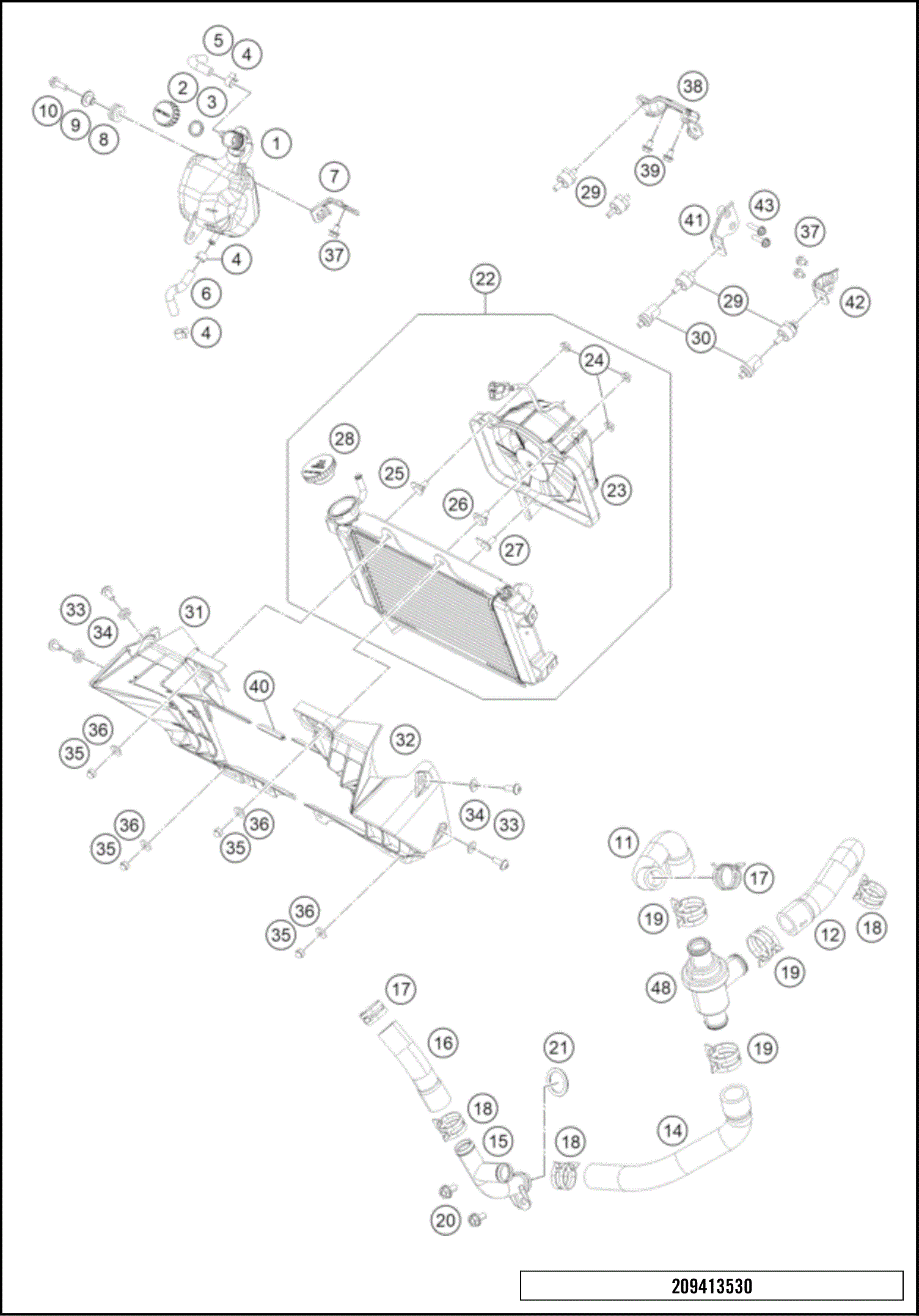KTM 200DUKE エンジン周り一式　積替マニュアル画像60点付き 2023 KTM Motorcycles Parts-Finder Diagrams | Team Motorsports, De