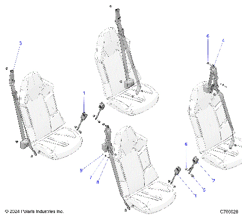 BODY, SEAT BELT MOUNTING - G25G4E99 (C760028)