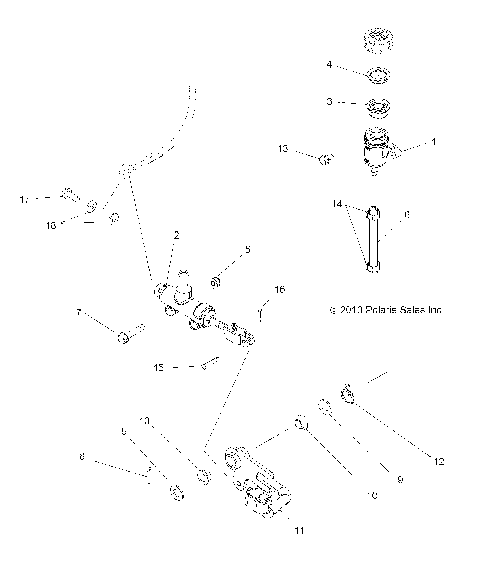 BRAKES, BRAKE PEDAL and MASTER CYLINDER - A19SWS57P1/P2 [49ATVBRAKEFOOT11SP500F]