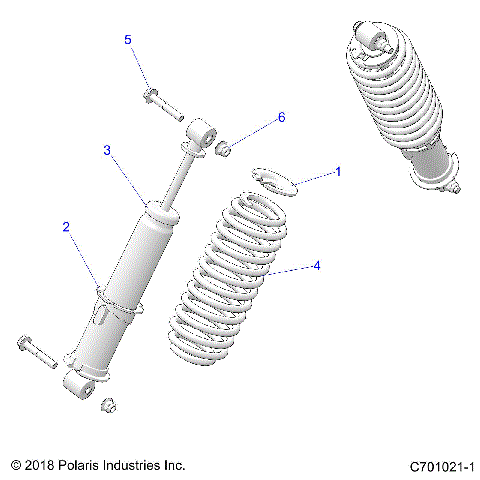 SUSPENSION, FRONT SHOCK - Z25A5E87A5 (C701021-1)