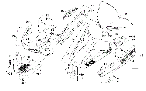 HOOD, WINDSHIELD, AND FRONT BUMPER ASSEMBLY [101597]