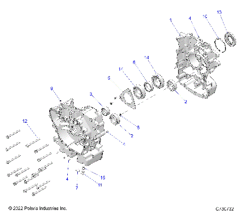 ENGINE, CRANKCASE - R25CCA57A1 (C730732)