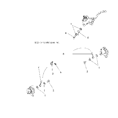 BRAKES, FRONT BRAKE LINES - A14DH57FJ (49ATVBRAKELINE14SPTRG570I)
