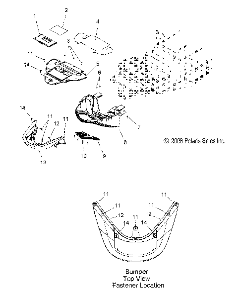 BODY, FRONT BUMPER and NOSEPAN - S10PT6HSL/HSM/HEM (49SNOWBUMPER09600TRG)