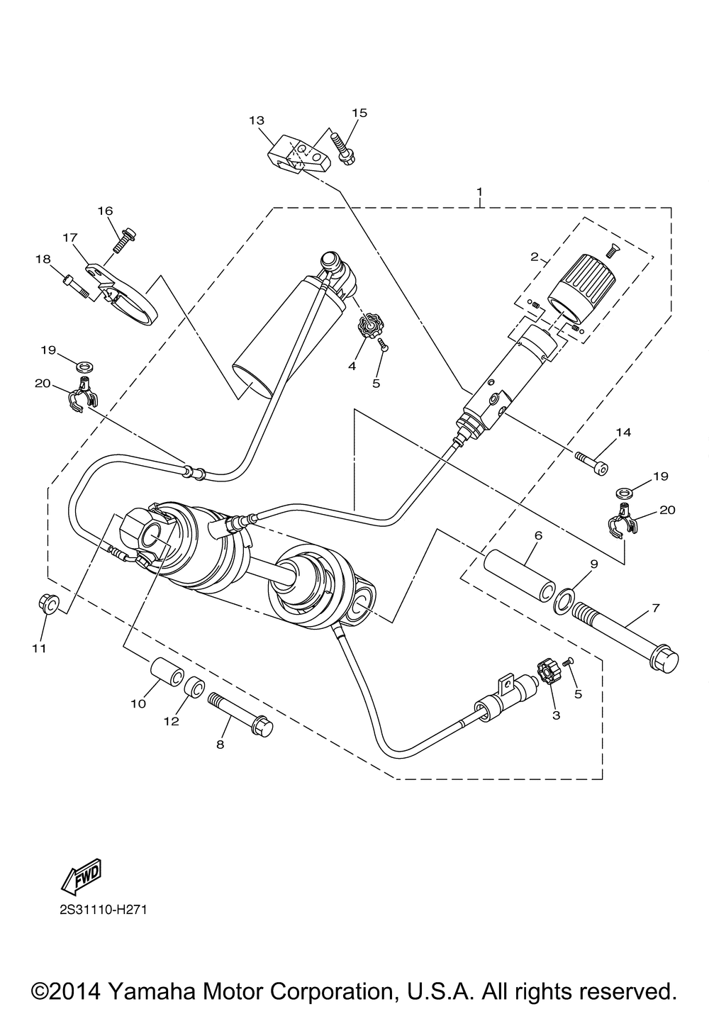 yamaページ New Genuine OEM Part B67-28356-00-00 Yamaha Stay 1