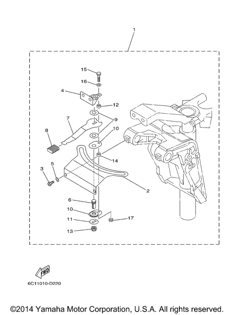 TILLER HANDLE STEERING FRICTION FT50 FT60