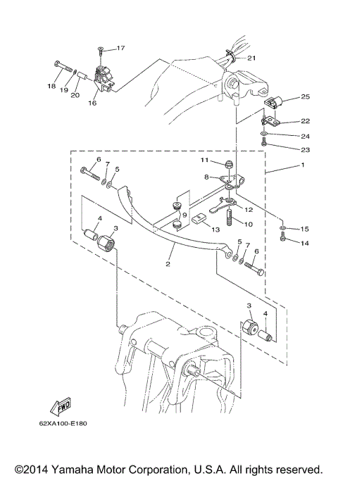 TILLER HANDLE STEERING FRICTION 40 50