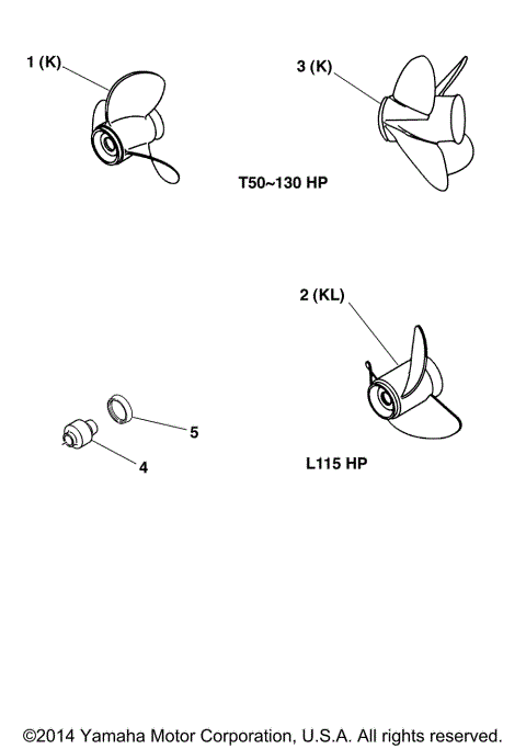 PROPELLERS T50 THROUGH F L115