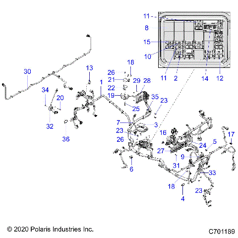 ELECTRICAL, WIRE HARNESS - R21RRV99AC/BC (C701189)