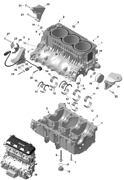 01- ROTAX - Crankcase