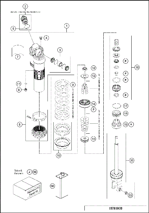 SHOCK ABSORBER DISASSEMBLED