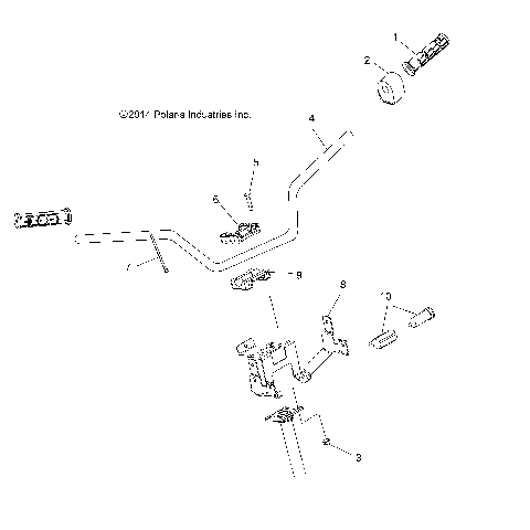 STEERING, HANDLEBAR and CONTROLS - A15SHC57CS (49ATVHANDLEBAR15570SPQ)