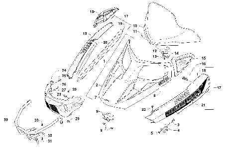 HOOD, WINDSHIELD, AND FRONT BUMPER ASSEMBLY [103138]