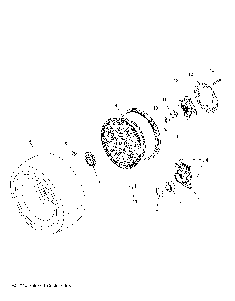 WHEELS, REAR and HUB - A19SYS95CH (49ATVWHEELRR15TR1000)