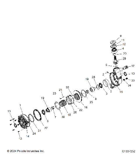 DRIVE TRAIN, FRONT GEARCASE ASM.