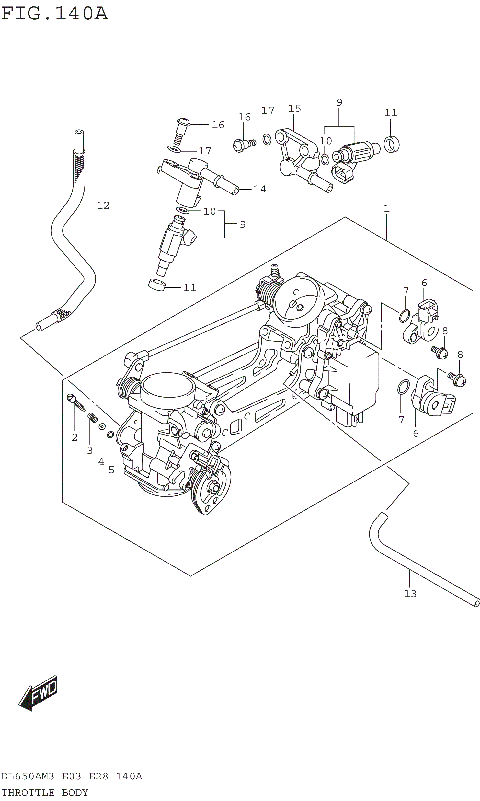 THROTTLE BODY (DL650AM3E03)