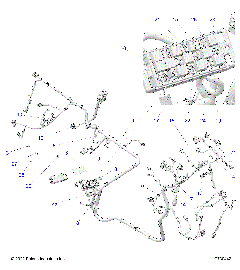ELECTRICAL, WIRE HARNESS - R25MAE57F1/C1/E1/G1/G9/C9/E9 (C730442)
