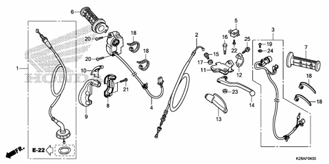 HANDLE LEVER@SWITCH@CABLE