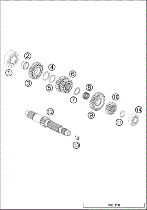 TRANSMISSION I - MAIN SHAFT