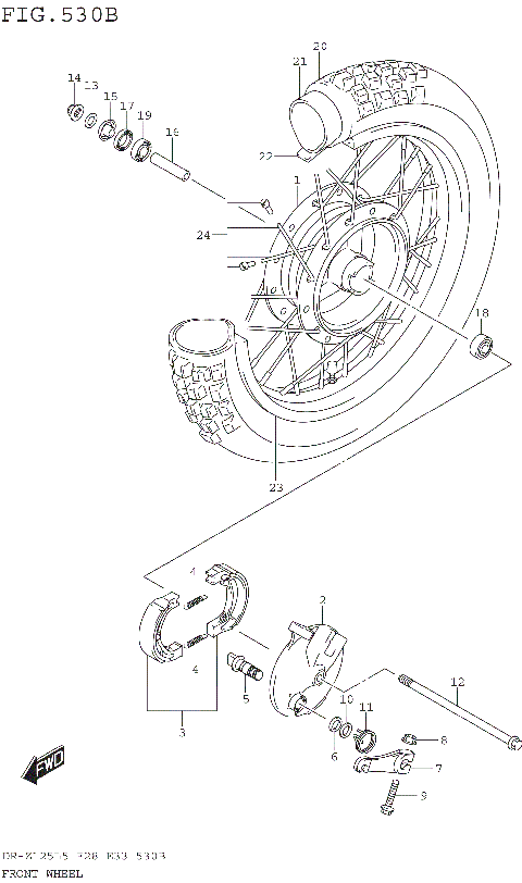 FRONT WHEEL (DR-Z125L5 E33)