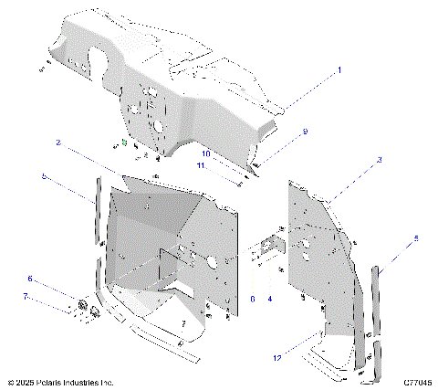 BODY, DASH AND FRONT PANELS - Z25RRL2KAL (C77045)